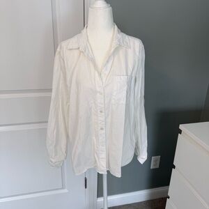 Loft Relaxed Linen Blend Shirt, S